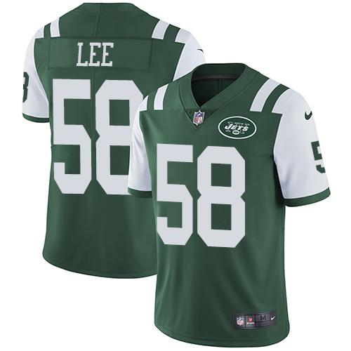 Nike Jets #58 Darron Lee Green Team Color Men's Stitched NFL Vapor Untouchable Limited Jersey